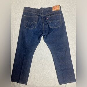 VTG Levi’s 501XX 100% Cotton Y2K Raw Denim Unique Image‎ 42x32 ***See Pics***